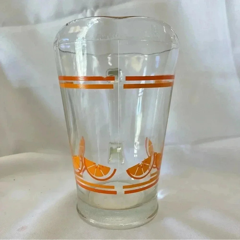 Vintage 1960s Caisa MCM Kitschy Retro Orange Slice Beverage Pitcher 8.5” - Picture 2 of 5